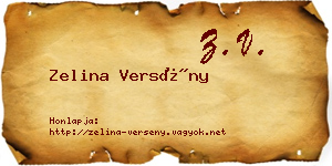 Zelina Versény névjegykártya